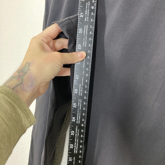 Eddie Bauer Pants Womens 14 Black Stretch Hiking Travel Zip Pockets Snap Hem - Picture 8 of 16